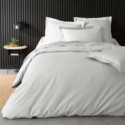 Douceur D'Intérieur Housse de Couette 2 Personnes Percale Uni 78 fils percaline 240x220cm Blanc* Housse De Couette