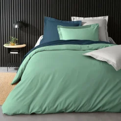 Douceur D'Intérieur Housse de Couette 2 Personnes Percale Uni 78 fils percaline 240x220cm Blanc* Housse De Couette