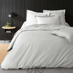 Douceur D'Intérieur Housse de Couette 2 Personnes Percale Uni 78 fils percaline 240x220cm Blanc* Housse De Couette