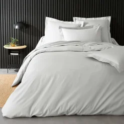 Douceur D'Intérieur Housse de Couette 2 Personnes Percale Uni 78 fils percaline 240x220cm Blanc* Housse De Couette