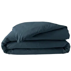 Douceur D'Intérieur Housse de Couette 2 Personnes Percale Uni 78 fils percaline 240x220cm bleu* Housse De Couette