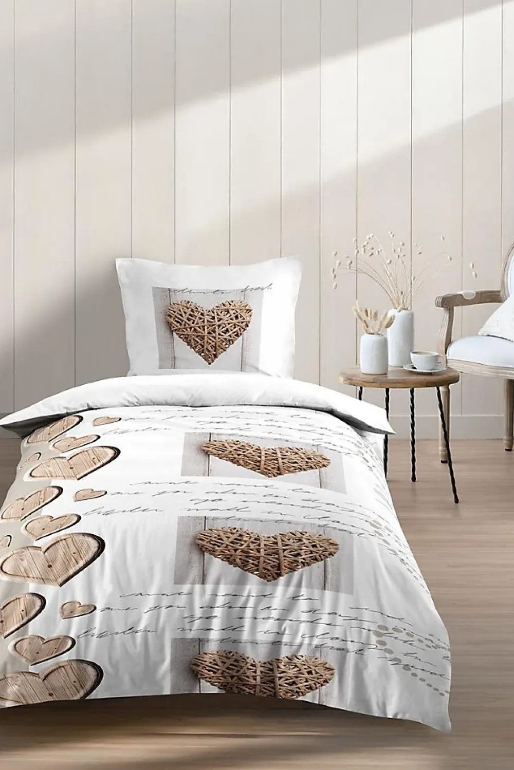 Eden Housse de couette + taie Charming coeur* Parure De Lit