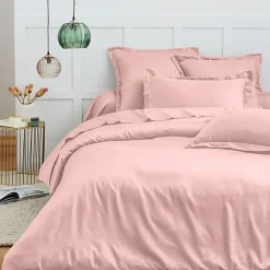 Coton Pur Housse de couette 260 x 240 cm "Prémium" pour lit 2 places King Size - Prémium Rose Dragée* Housse De Couette
