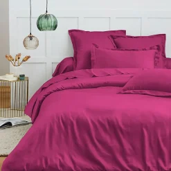 Housse de couette 240 x 220 cm "Prémium" pour lit 2 places - Prémium Magenta>Coton Pur Hot