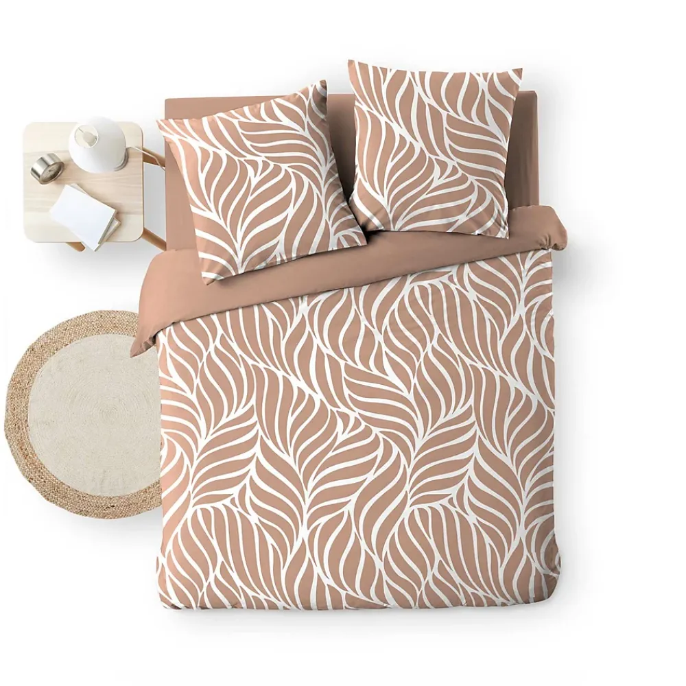 Douceur D'Intérieur Housse de couette 240 x 220 cm imprimée 57 fils MORGANE Mocha 2 taies incluses* Parure De Lit