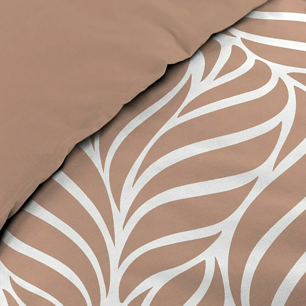 Douceur D'Intérieur Housse de couette 240 x 220 cm imprimée 57 fils MORGANE Mocha 2 taies incluses* Parure De Lit
