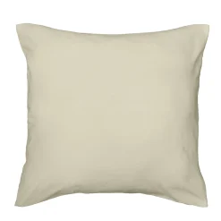 Housse de couette 240 x 220 cm microfibre unie lavée LIAM Ivoire 2 taies incluses><noscript><img width=