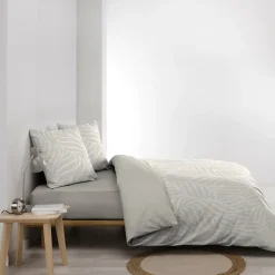 Douceur D'Intérieur Housse de couette 240 x 220 cm imprimée 57 fils MORGANE Naturel 2 taies incluses* Parure De Lit