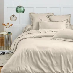 Housse de couette 260 x 240 cm "Prémium" pour lit 2 places King Size - Prémium Sable>Coton Pur Sale