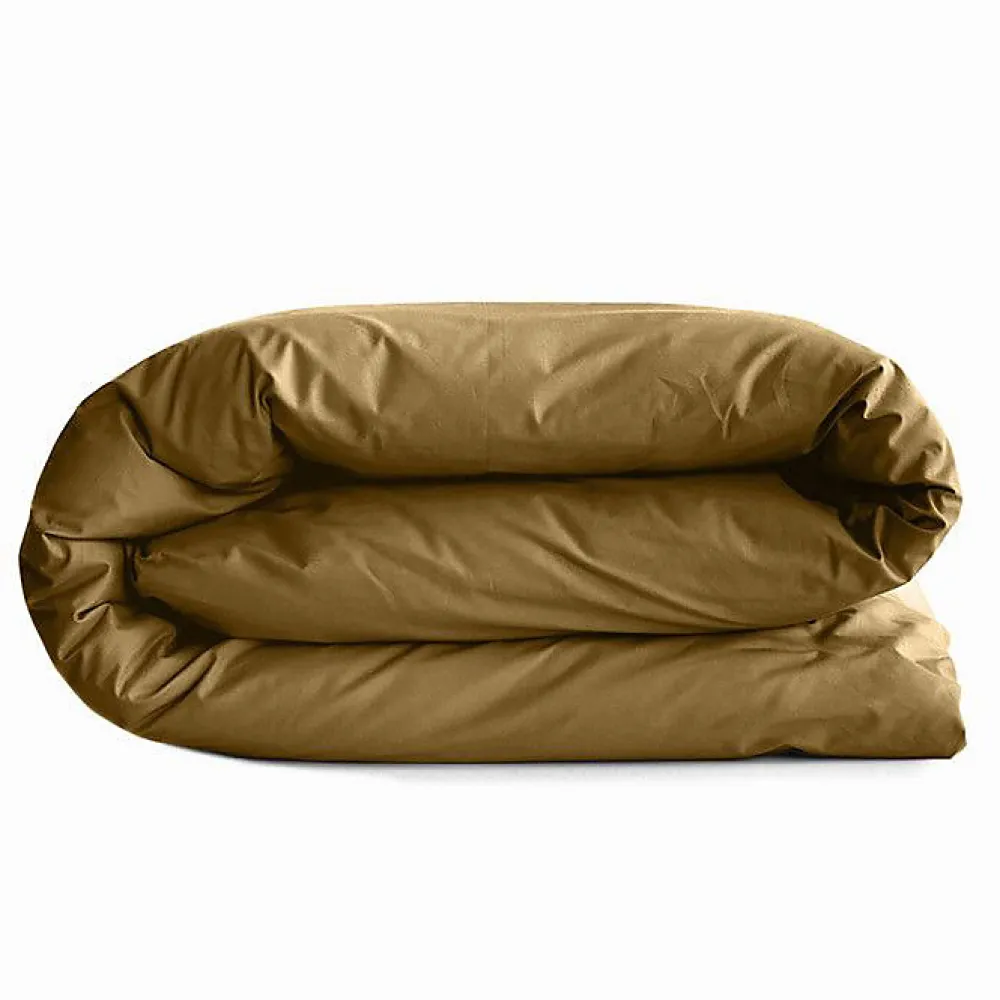 Coton Pur Housse de couette 140 x 200 cm "Prémium" pour lit 1 place - Prémium Caramel* Housse De Couette