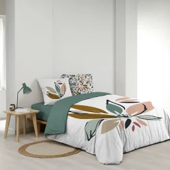 Housse de couette 240 x 220 cm + 2 taies Coton 42 fils OCTAVIA>Douceur D'Intérieur Hot
