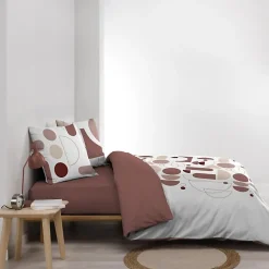 Douceur D'Intérieur Housse de couette 260 x 240 cm coton 42 fils + 2 taies Chilipop rose* Parure De Lit