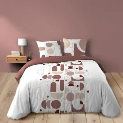 Douceur D'Intérieur Housse de couette 260 x 240 cm coton 42 fils + 2 taies Chilipop rose* Parure De Lit