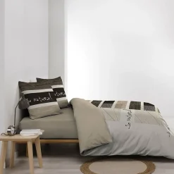 Douceur D'Intérieur Housse de couette 260 x 240 cm + 2 taies Coton 42 fils Motif So Natural* Parure De Lit