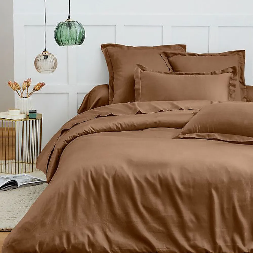 Housse de couette 260 x 240 cm "Prémium" pour lit 2 places King Size - Prémium Taupe>Coton Pur Best