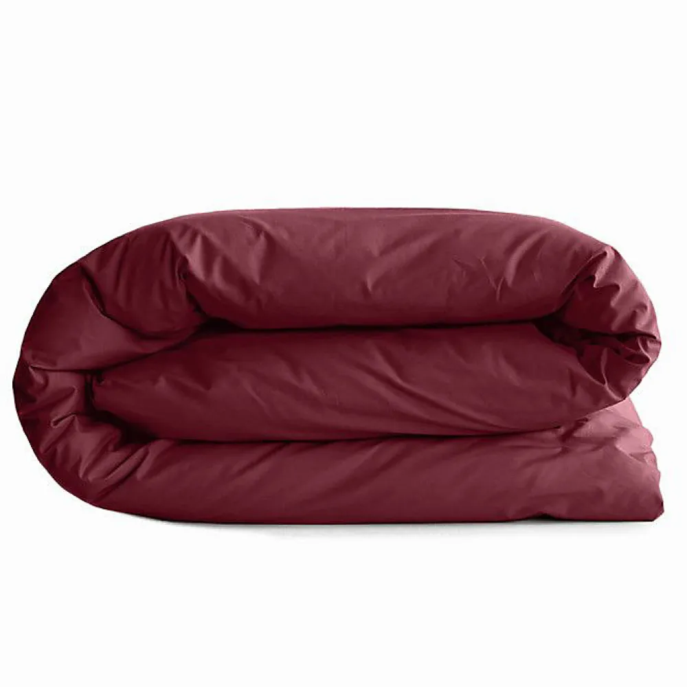 Housse de couette 140 x 200 cm "Prémium" pour lit 1 place - Prémium Grenat>Coton Pur Clearance