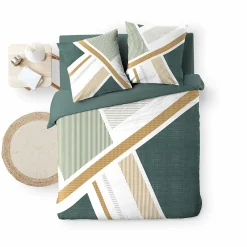 Housse de couette 240 x 220 cm + 2 taies Coton 42 fils ZÉPHYR><noscript><img width=
