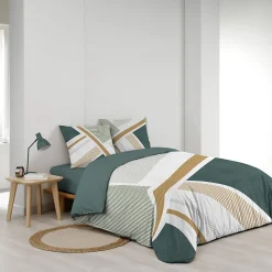 Housse de couette 240 x 220 cm + 2 taies Coton 42 fils ZÉPHYR><noscript><img width=