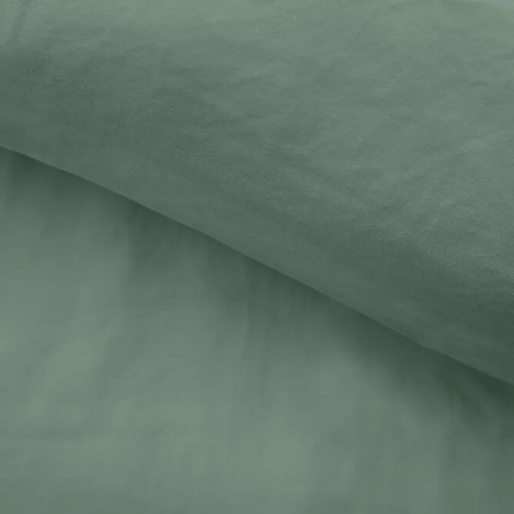 Douceur D'Intérieur Housse de couette 240 x 220 cm microfibre unie lavée LIAM Cèdre 2 taies incluses* Parure De Lit