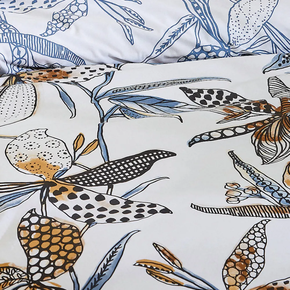 Tradilinge Housse de couette aux fleurs exubérantes (200x200 cm - Blanc)* Housse De Couette