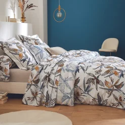 Tradilinge Housse de couette aux fleurs exubérantes (260x240 cm - Blanc)* Housse De Couette