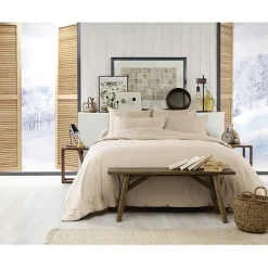 Housse de couette "Candice" toutes dimensions Flanelle de Coton - Candice Sable - Housse de couette 240 x 220 cm>L'Effet Papillon Sale