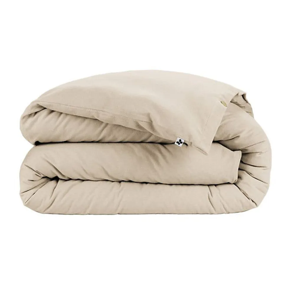 Housse de couette "Candice" toutes dimensions Flanelle de Coton - Candice Sable - Housse de couette 240 x 220 cm>L'Effet Papillon Sale
