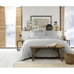 L'Effet Papillon Housse de couette "Candice" toutes dimensions Flanelle de Coton - Candice Brume - Housse de couette 200 x 200 cm* Housse De Couette