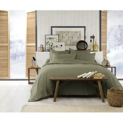 L'Effet Papillon Housse de couette "Candice" toutes dimensions Flanelle de Coton - Candice Romarin - Housse de couette 240 x 220 cm* Housse De Couette