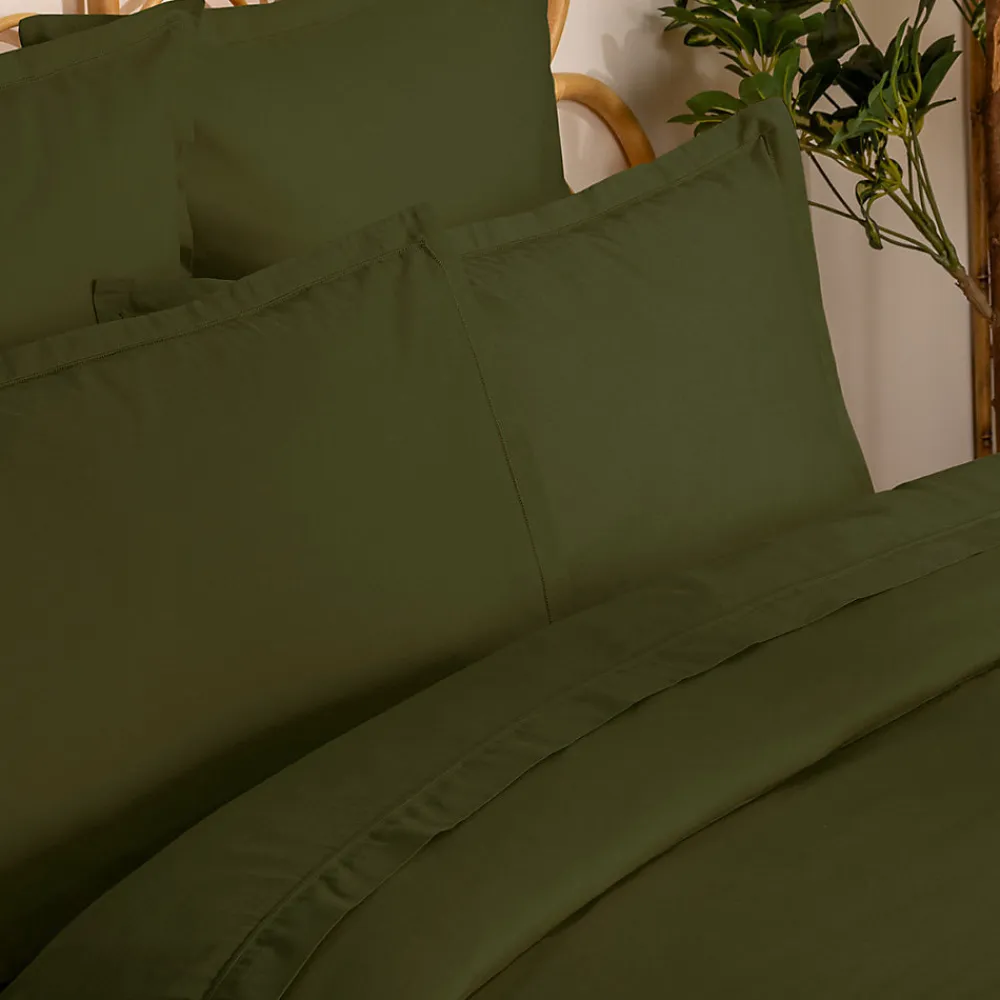Housse de couette Carina coton 240x220cm vert kaki - Atmosphera>Atmosphera Créateur D'Intérieur Sale