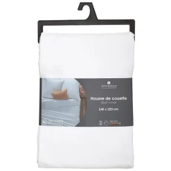 Atmosphera Créateur D'Intérieur Housse de couette en coton - blanc 240x220 cm - Atmosphera* Housse De Couette