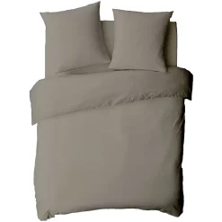 Future Home Housse de couette en coton 57 fils unie 200x200cm* Housse De Couette