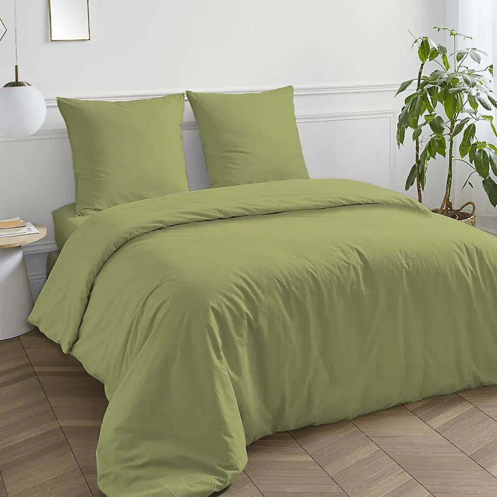 Future Home Housse de couette en coton 57 fils unie 200x200cm* Housse De Couette