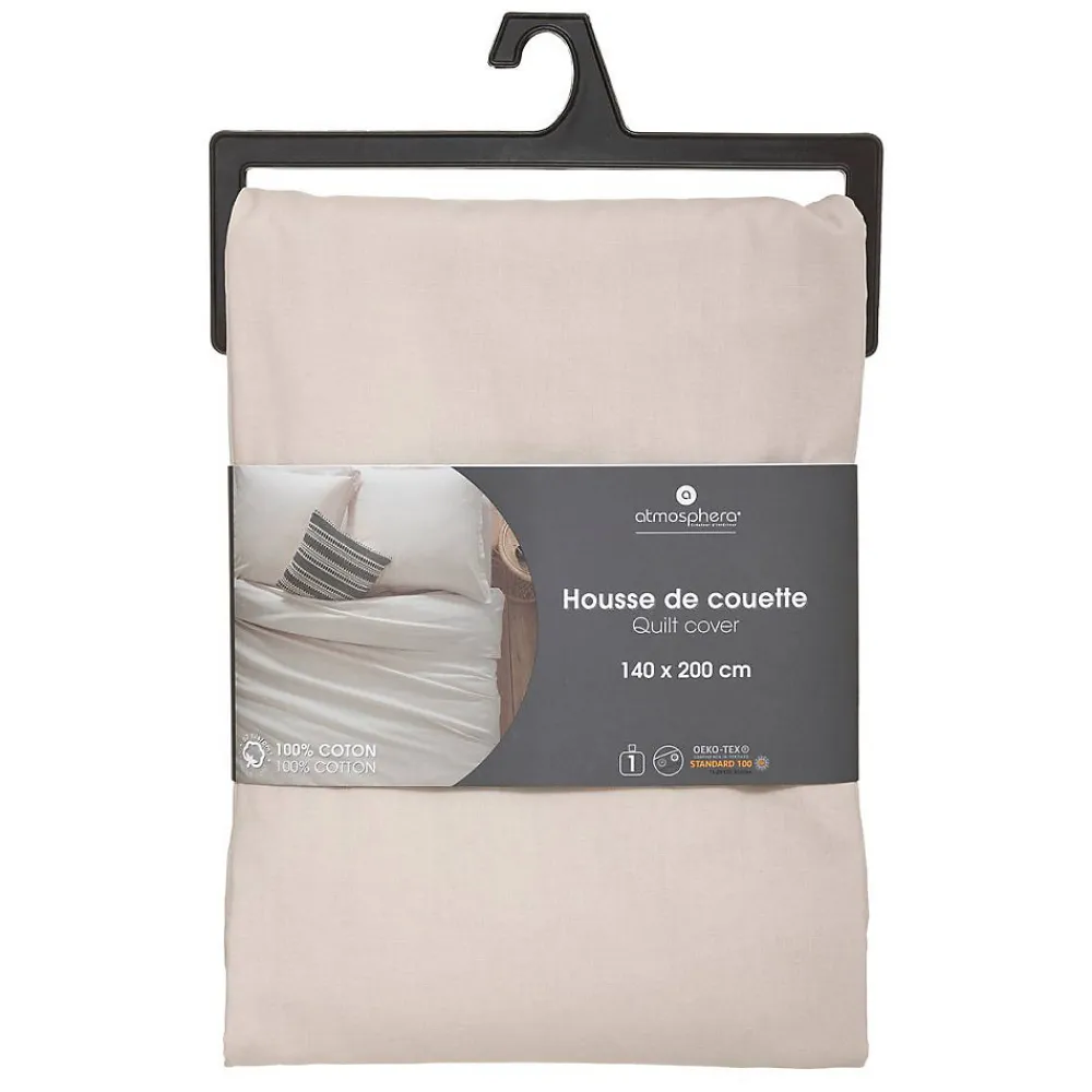 Atmosphera Créateur D'Intérieur Housse de couette en coton - lin 140x200 cm - Atmosphera* Housse De Couette