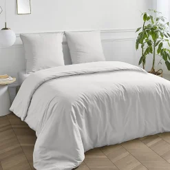 Future Home Housse de couette en coton 57 fils unie 200x200cm* Housse De Couette