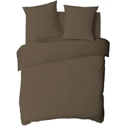 Future Home Housse de couette en coton 57 fils unie 200x200cm* Housse De Couette
