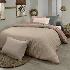 Tradilinge Housse de couette en coton biologique (200x200 cm - Ficelle)* Housse De Couette
