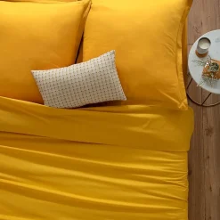 Atmosphera Créateur D'Intérieur Housse de couette en coton - jaune moutarde 140x200 cm - Atmosphera* Housse De Couette