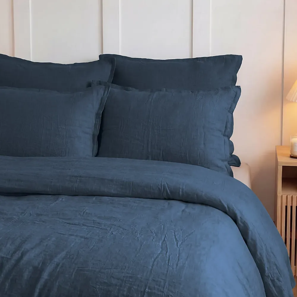 Sensei Maison Housse de couette en gaze de coton Indigo 140x200 cm LOFT* Housse De Couette