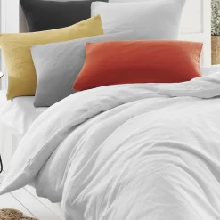 Housse de couette en gaze de coton Blanc 200x200 cm LOFT><noscript><img width=