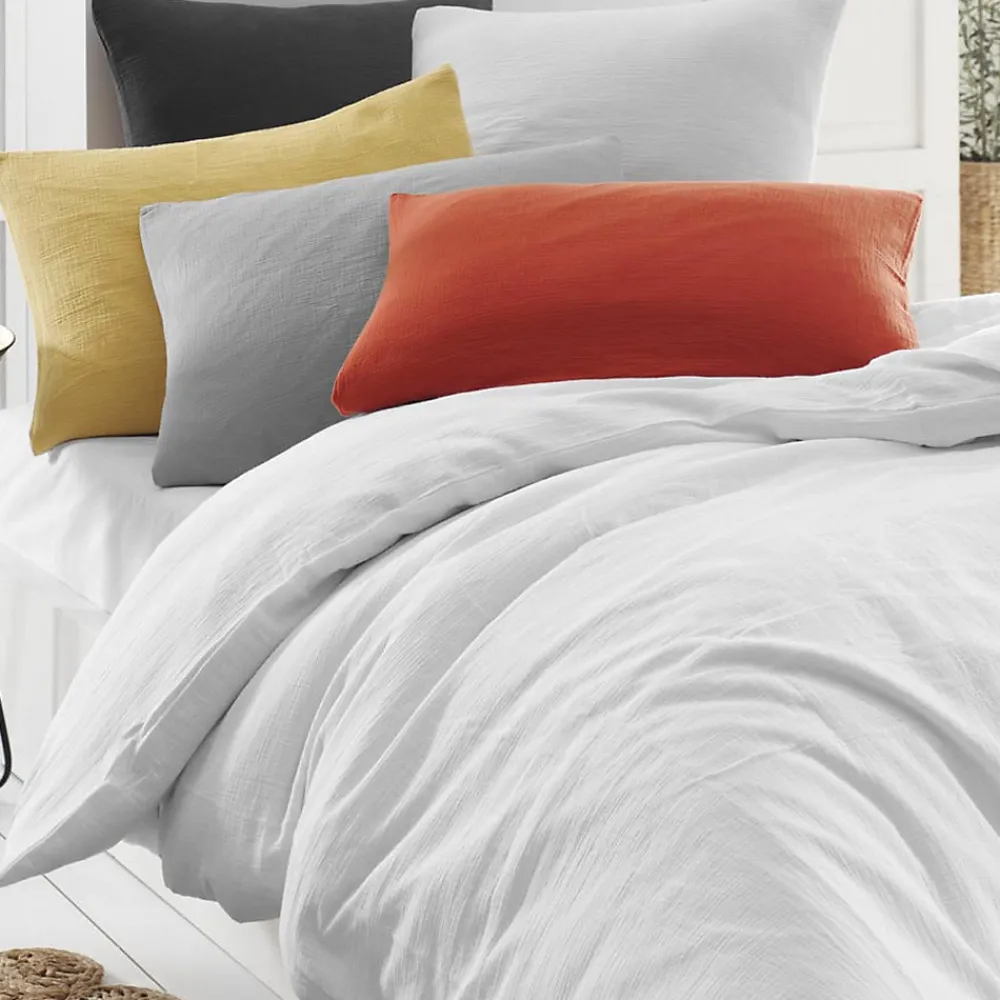 Housse de couette en gaze de coton Blanc 200x200 cm LOFT>Sensei Maison Clearance