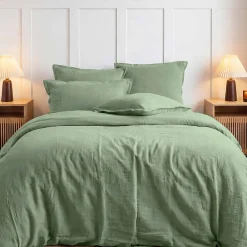 Housse de couette en gaze de coton Sauge 260x240 cm LOFT>Sensei Maison Discount