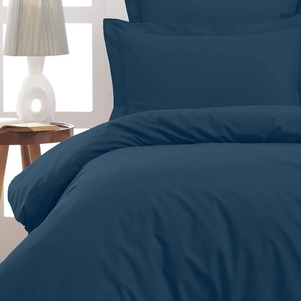 Housse de couette en percale coton Indigo 260x240 cm SOFT PERCALE>Sensei Maison Hot