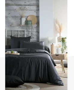 Housse de couette en percale de coton uni Elysée>Eden Online