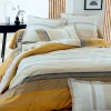 Tradilinge Housse de couette en percale de coton au style ethnique chic (200x200 cm - Jaune)* Housse De Couette
