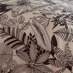 Tradilinge Housse de couette en percale aux impressions noires (240x220 cm - Beige)* Housse De Couette