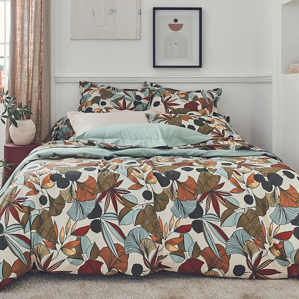 Housse de couette en percale nature (140x200 cm - Marron Clair)>Tradilinge Outlet