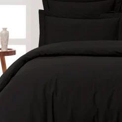 Housse de couette en percale coton Noir 260x240 cm SOFT PERCALE>Sensei Maison New