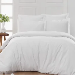 Housse de couette en percale coton Blanc 200x200 cm SOFT PERCALE>Sensei Maison Sale