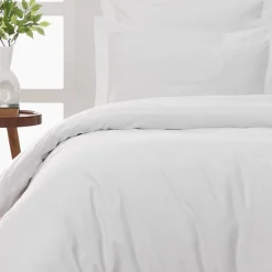 Housse de couette en percale coton Blanc 200x200 cm SOFT PERCALE>Sensei Maison Sale
